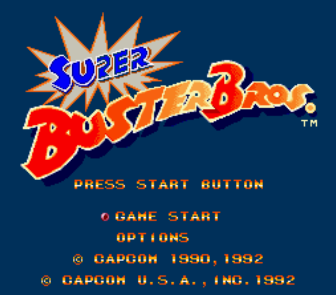 Super Buster Bros Title Screen